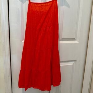 Tiered orange mini dress, XS